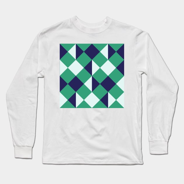 Rhombus combination Long Sleeve T-Shirt by LaBelleMaison